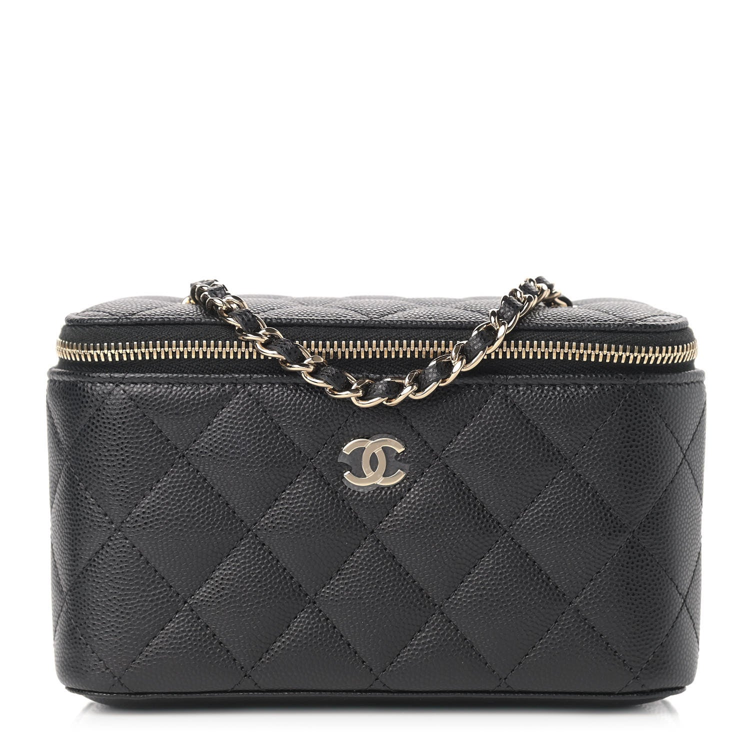 Chanel Caviar Quilted Small Vanity Case With Chain Black 1 of 10