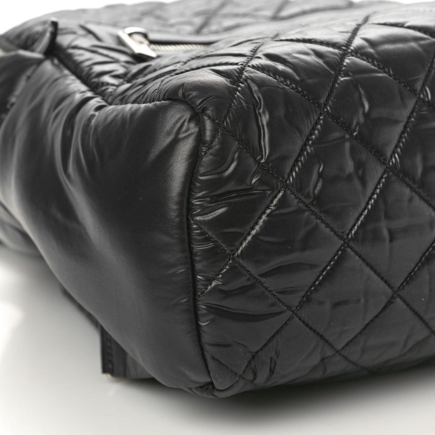 Nylon Quilted Coco Cocoon Backpack Black