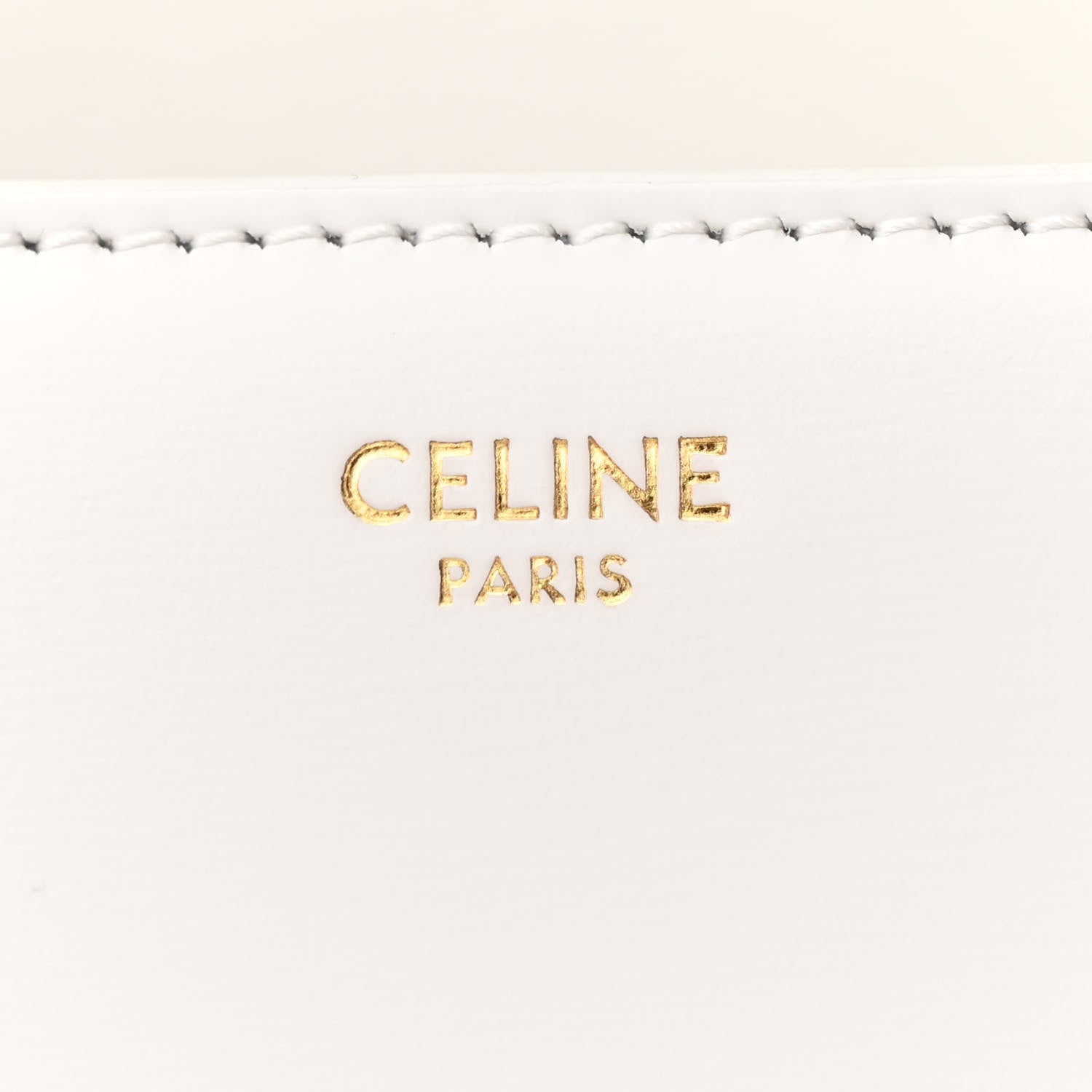 Celine Shiny Calfskin Teen Triomphe Arctic White 6 of 10