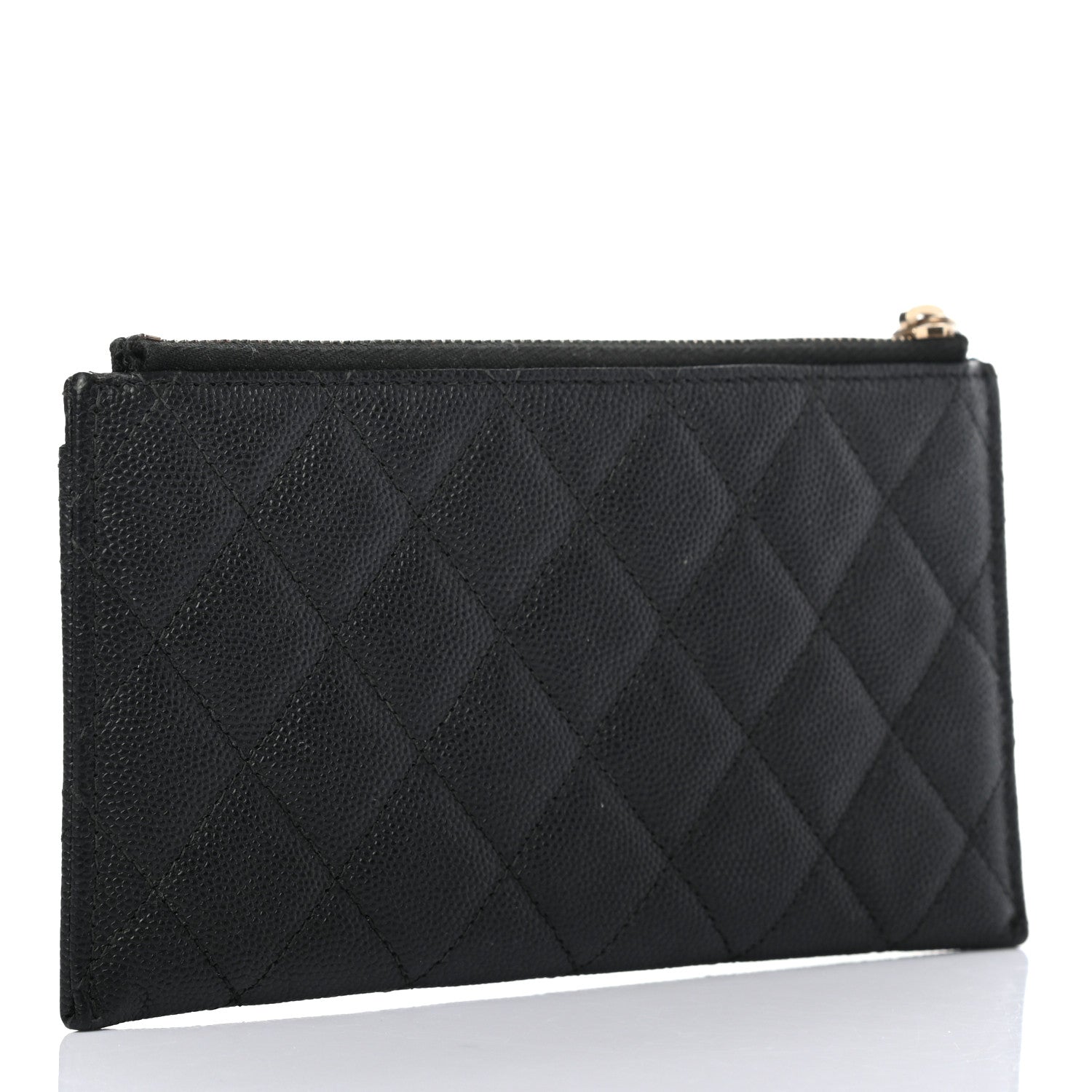 Chanel Caviar Quilted Classic Zip Boy Pouch Black 3 of 7