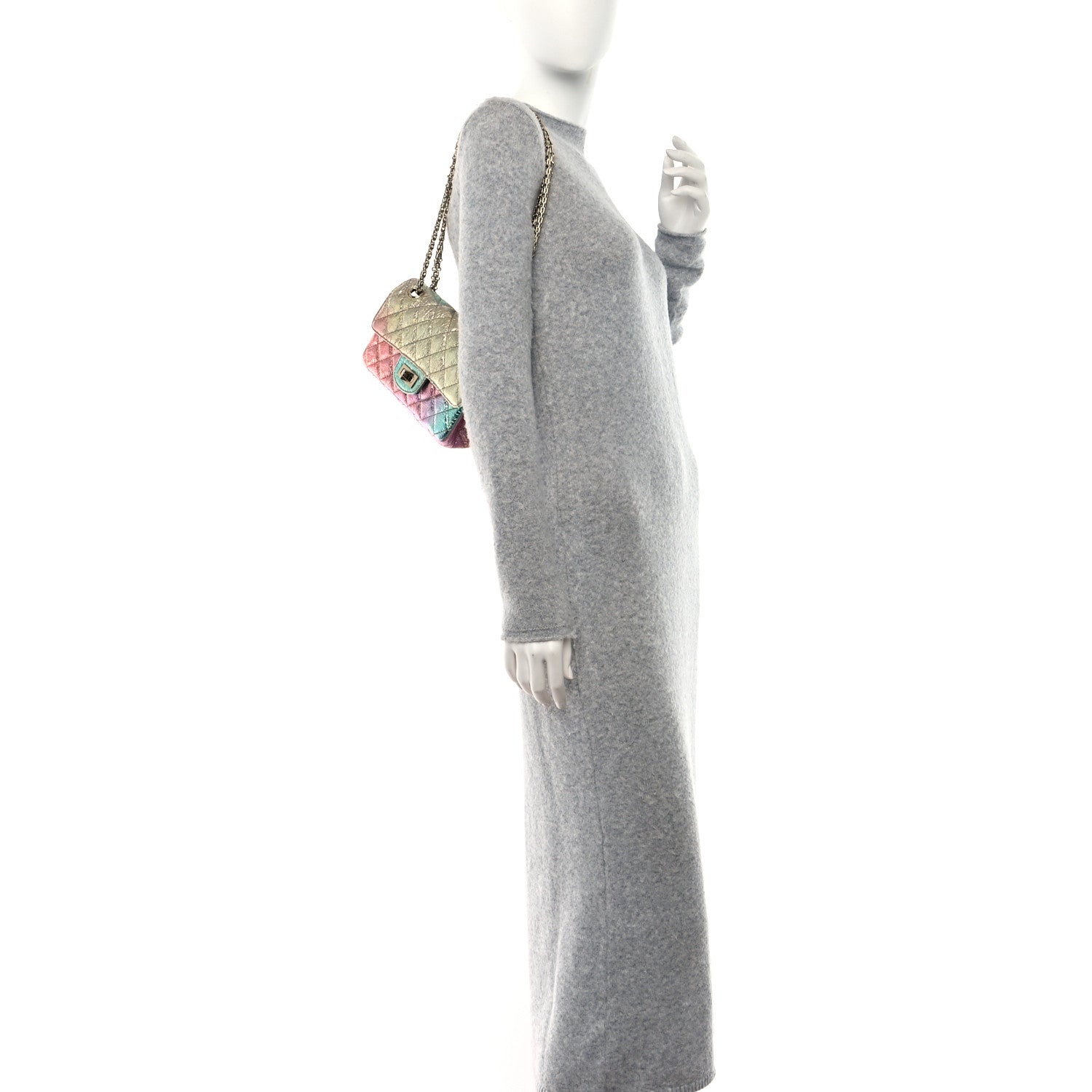 Chanel Metallic Goatskin Quilted Mini 2.55 Reissue Flap Multicolor 2 of 11