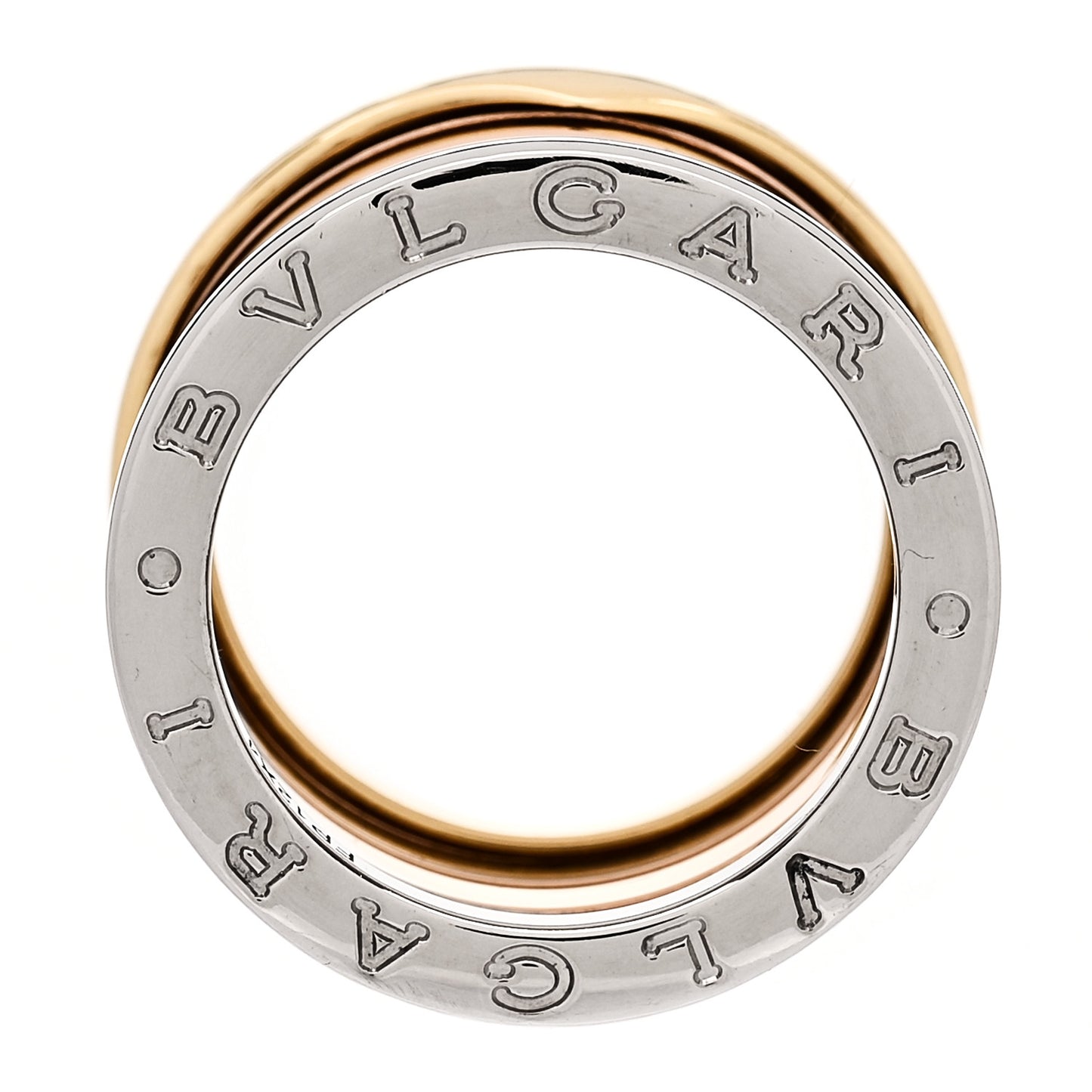 18K Rose White Yellow Gold B.Zero1 Four-Band Ring 51 5.75