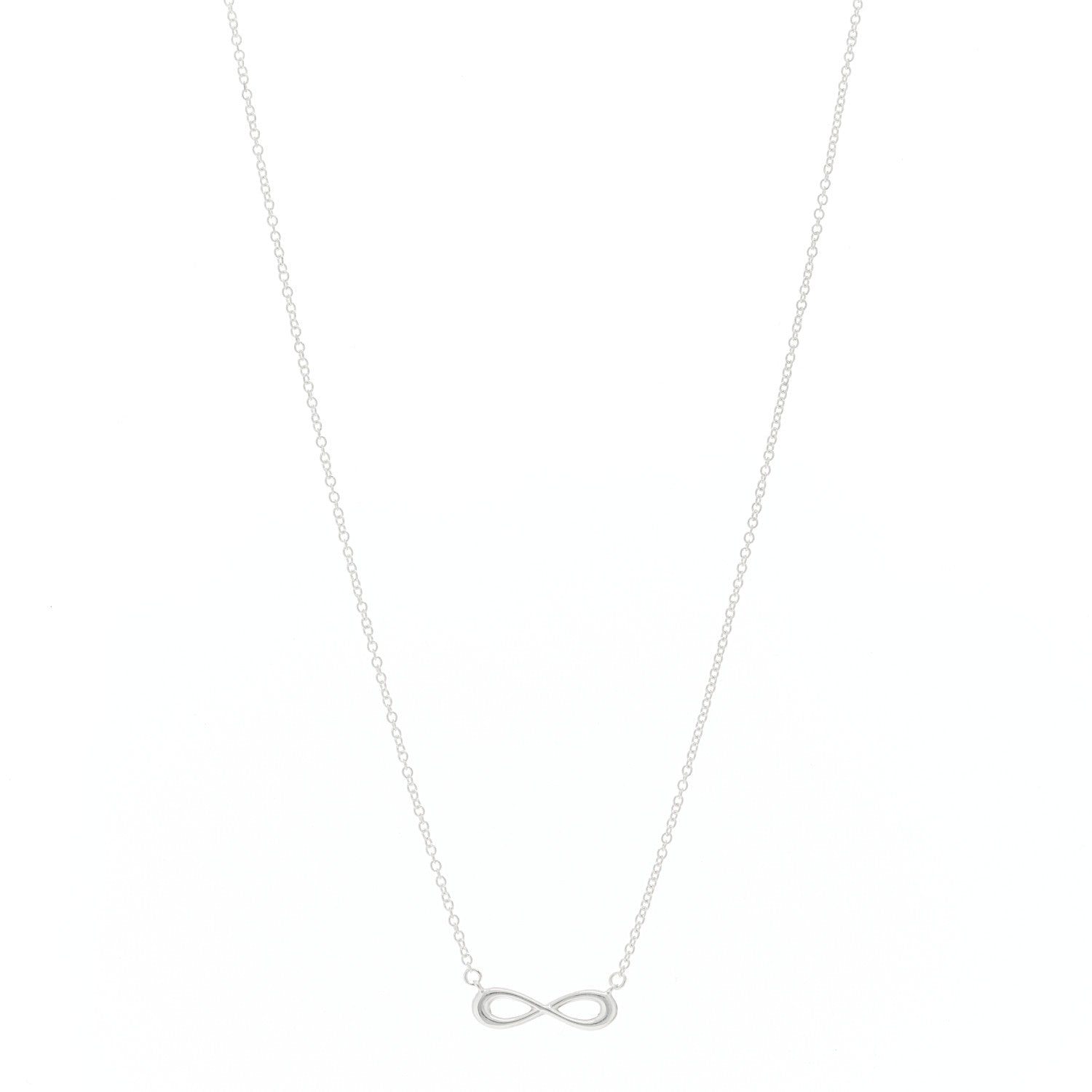 Tiffany Sterling Silver Mini Infinity Pendant Necklace 1 of 6