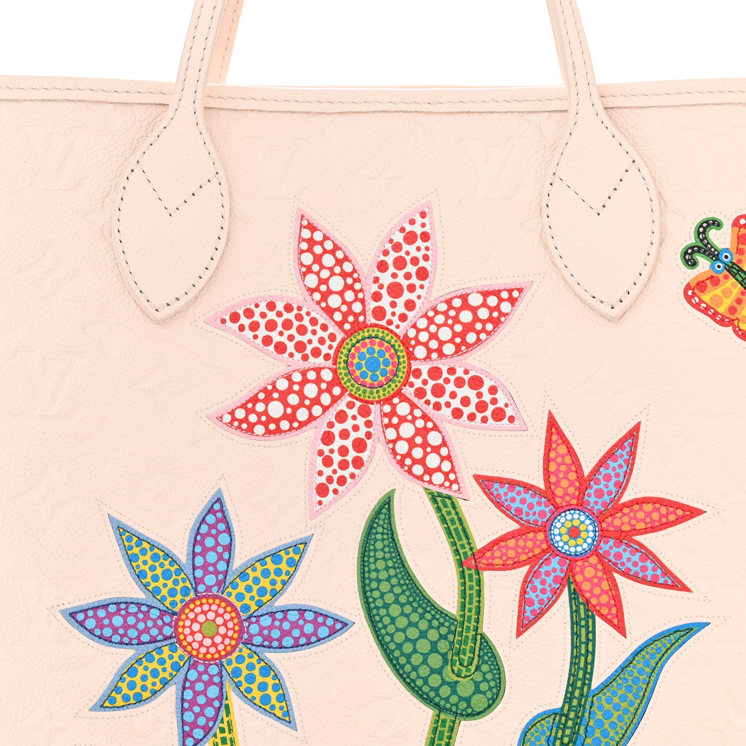 Louis Vuitton LV X YK Empreinte Inlaid Kusama Flowers Neverfull MM