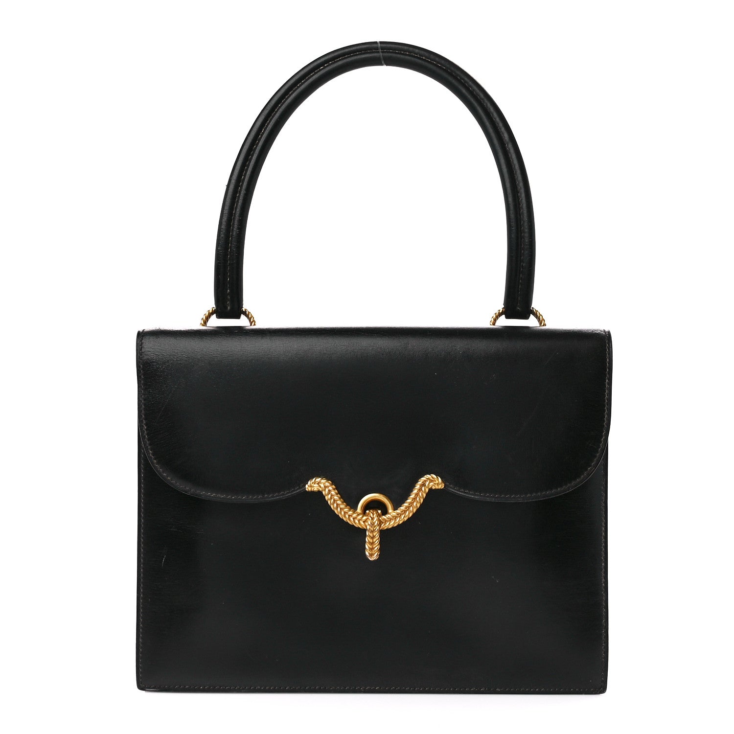 Hermes Box Vasco Top Handle Bag Black 1 of 11
