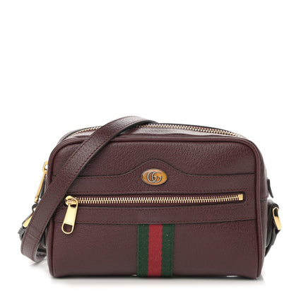 Gucci Calfskin Web Mini Ophidia Shoulder Bag Vintage Bordeaux 1 of 11