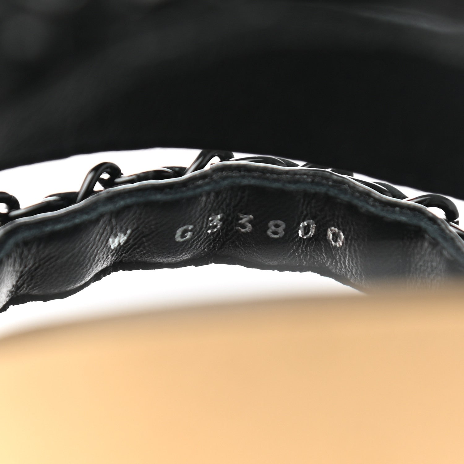Chanel Laminated Goatskin Chain Sandals 37 So Black 8 of 8