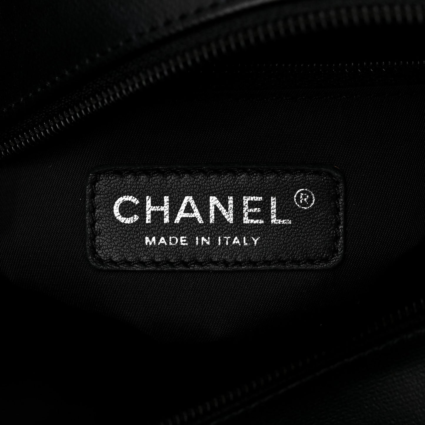 Coated Canvas Quilted Large Paris Biarritz Tote Black