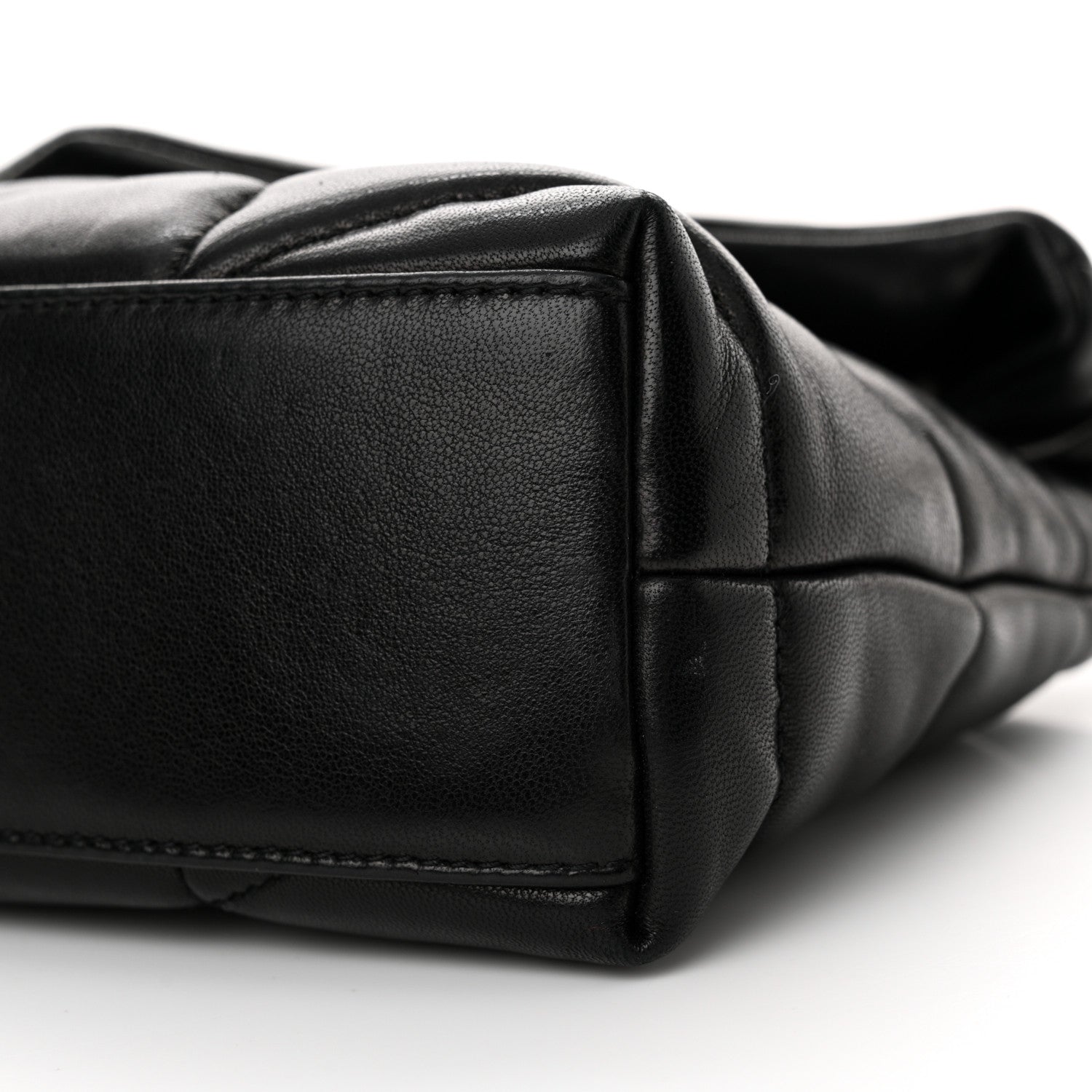 Saint Laurent Lambskin Quilted Toy Loulou Puffer Monogram Chain Satchel Black 10 of 12
