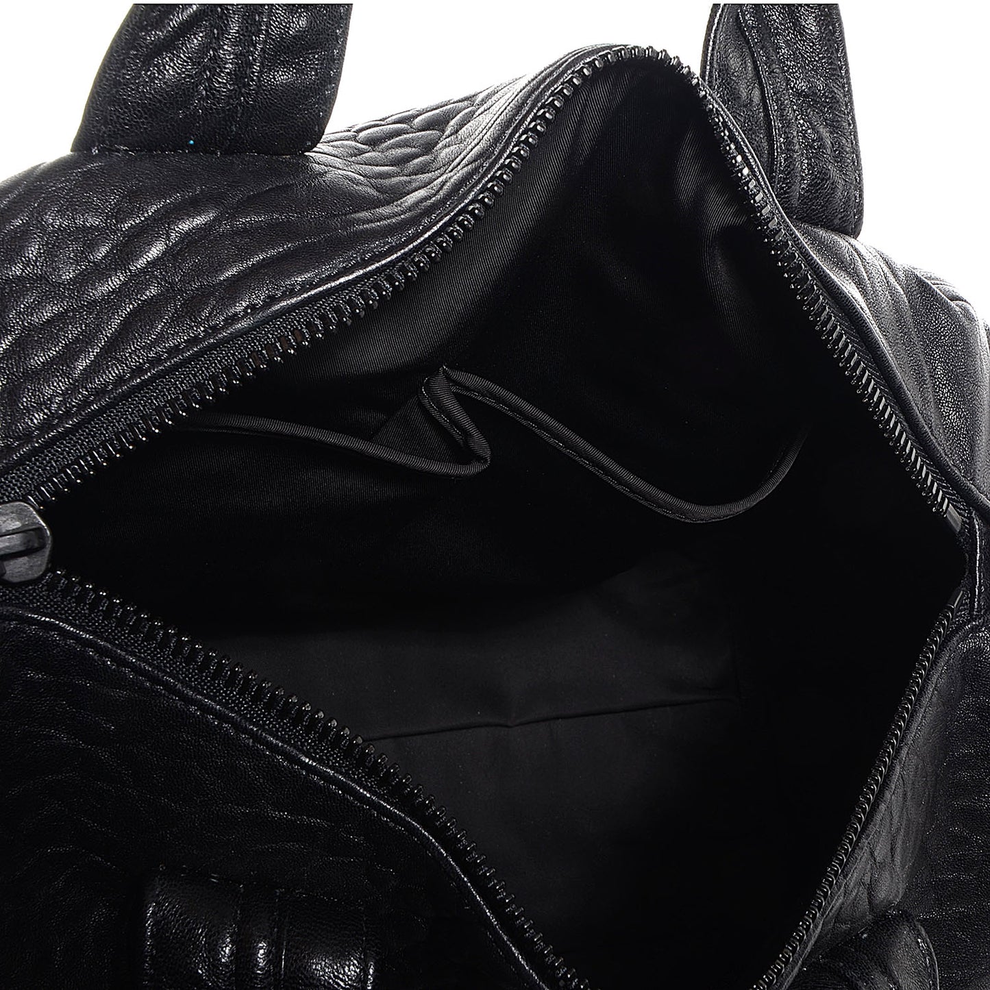 Pebbled Lambskin Rocco Black with Matte Black Hardware