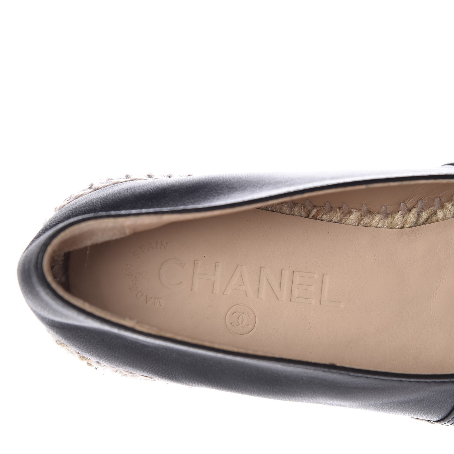 Chanel Lambskin CC Espadrilles 36 Black 9 of 9