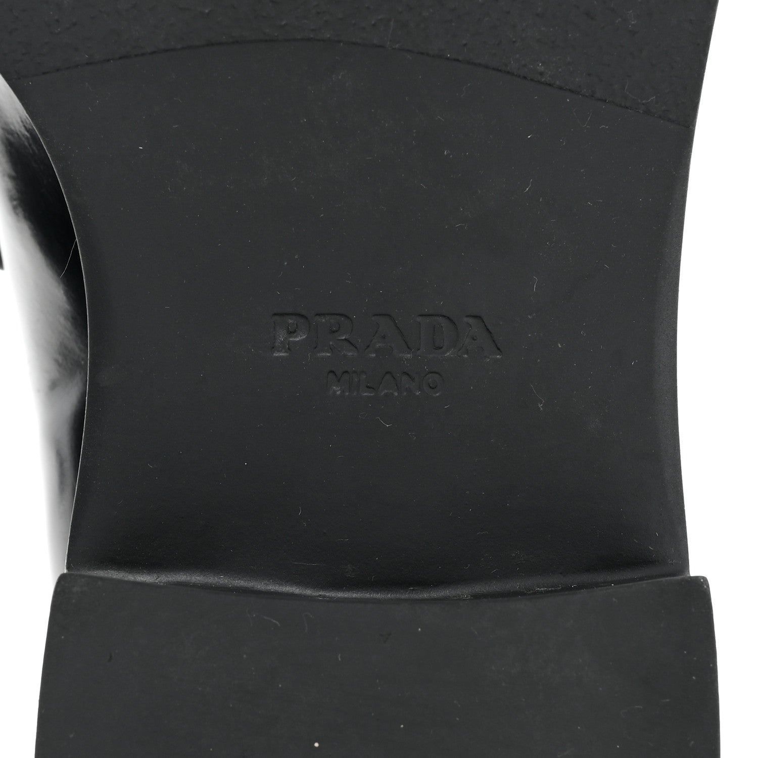 Prada Spazzolato Metal Triangle Logo 50mm Loafers 37.5 Black 6 of 14