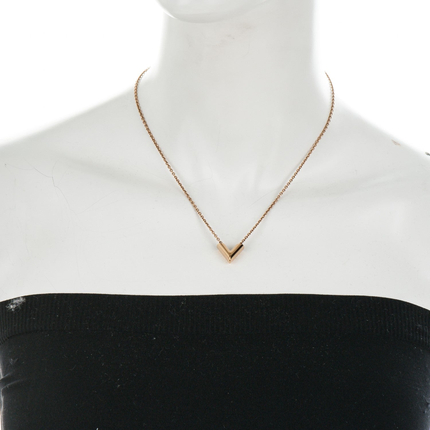 Louis Vuitton Essential V Necklace Gold 2 of 6
