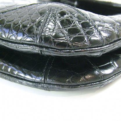 Gucci Alligator Bamboo Handle Large Peggy Bag Black 8 of 12