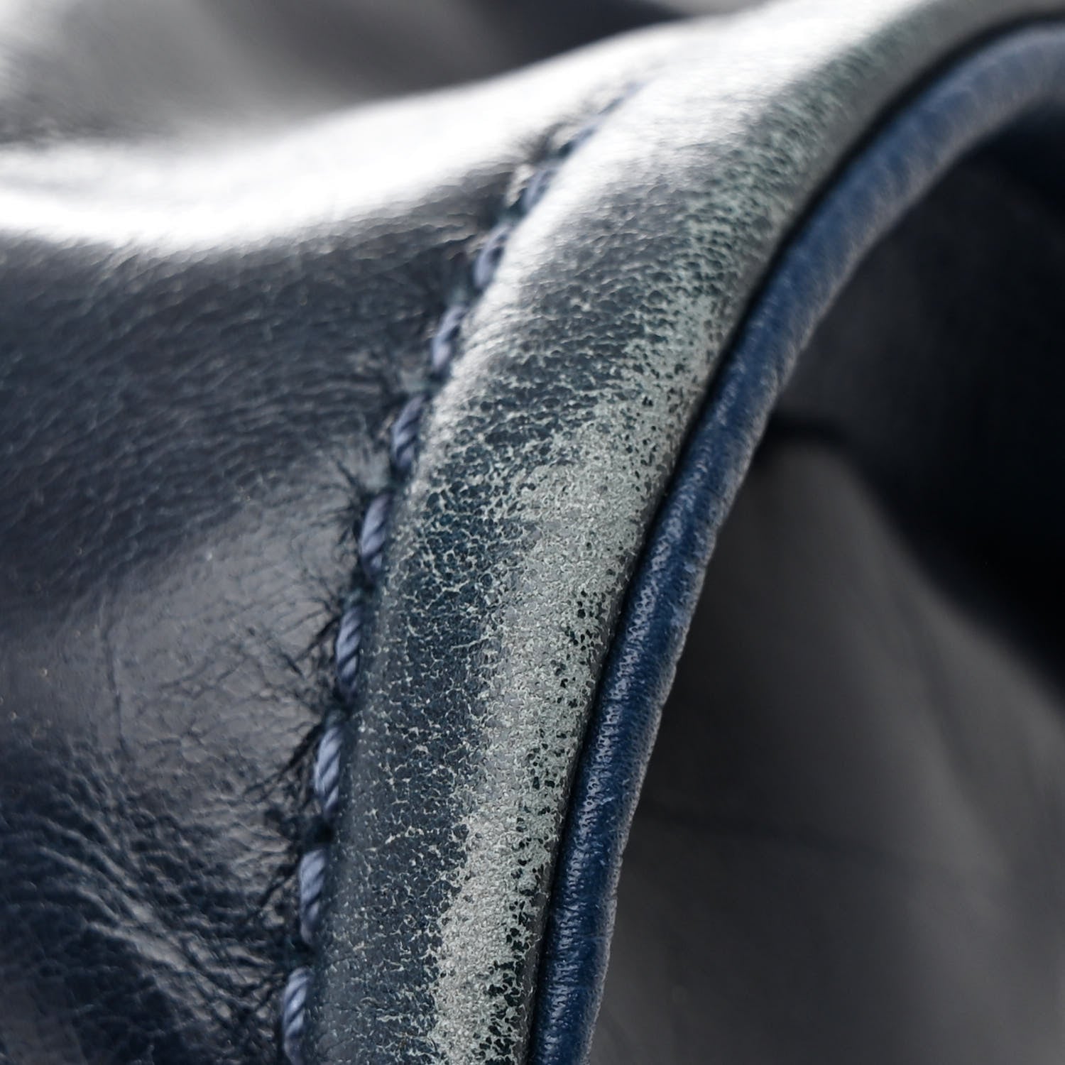 Chanel Glazed Calfskin Large Deauville Tote Blue 10 of 17