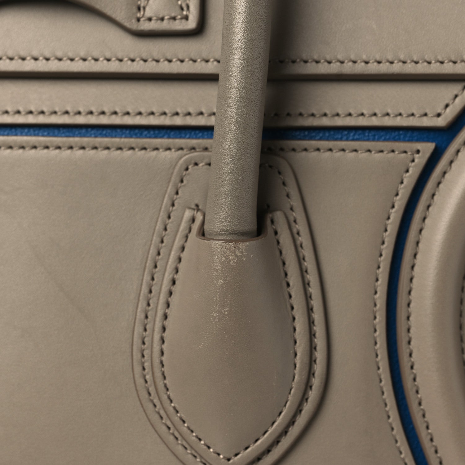 Celine Smooth Calfskin Interstice Micro Luggage Light Taupe 10 of 13