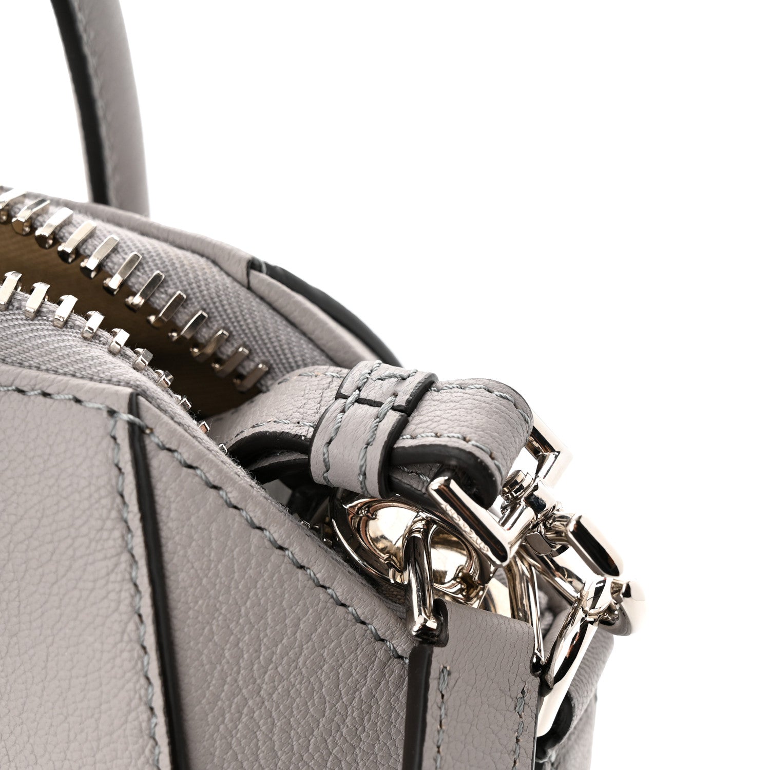 Givenchy Sugar Goatskin Mini Antigona Pearl Grey 13 of 13