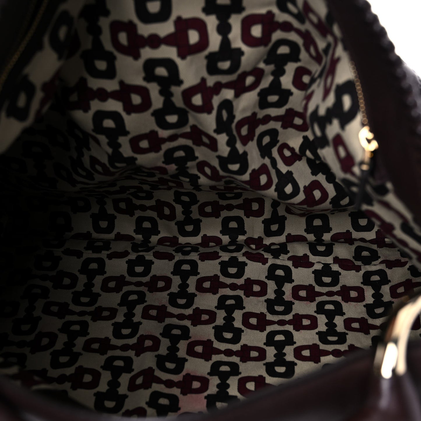 Guccissima Large Horsebit Chain Hobo Dark Brown