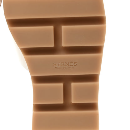 Hermes Calfskin Cork Eze 30 Sandals 39 White 8 of 9