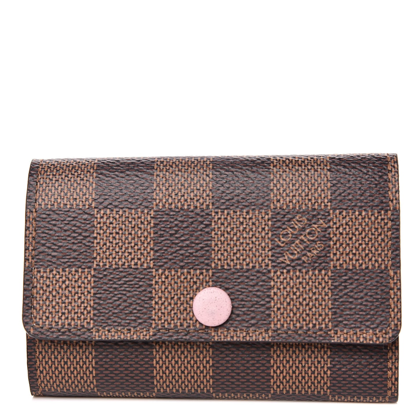 Damier Ebene Multicles 6 Key Holder Rose Ballerine