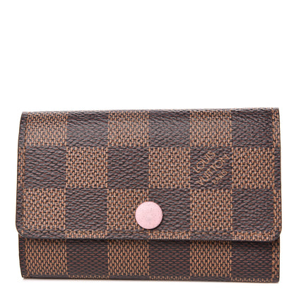 Louis Vuitton Damier Ebene Multicles 6 Key Holder Rose Ballerine 1 of 10