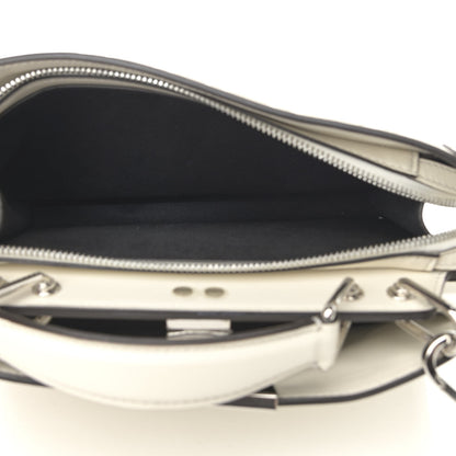 Fendi X SARAH COLEMAN Nappa FF Fish Eye Embossed Mini Peekaboo I SEE U Satchel White Ice 4 of 10
