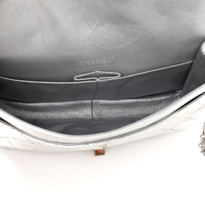 Chanel Metallic Aged Calfskin Quilted 2.55 Reissue 226 Flap Silver 5 of 10