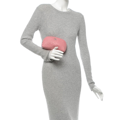 Chanel Lambskin Camellia Cosmetic Case Pink 2 of 7