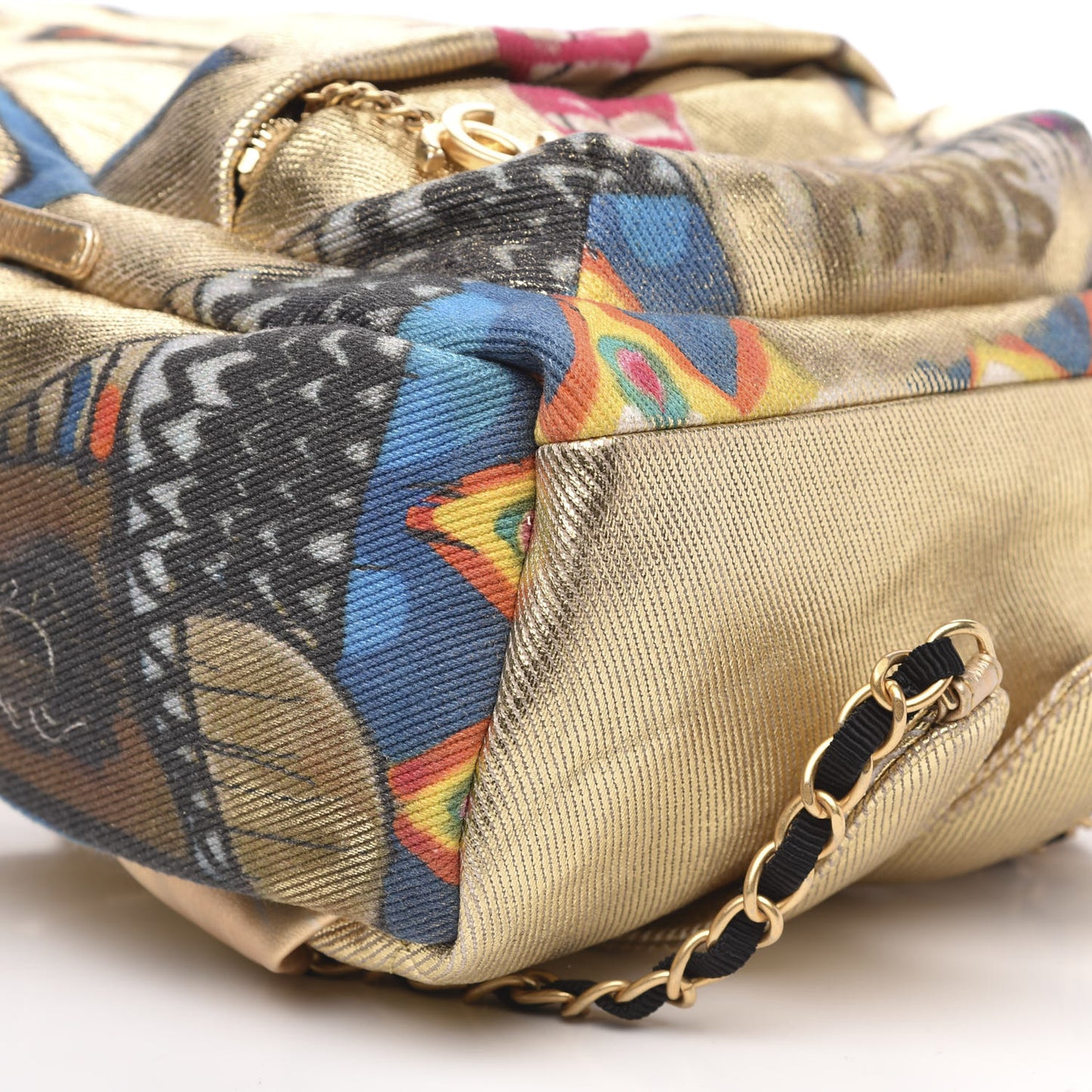 Graffiti Printed Canvas Street Spirit Backpack Multicolor