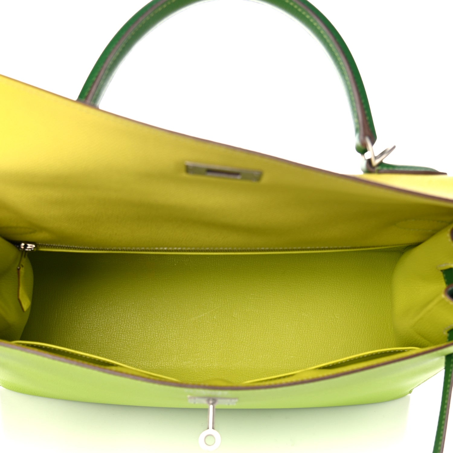 Hermes Epsom Horseshoe Kelly Sellier 35 Vert Bengale Kiwi Lime 5 of 22