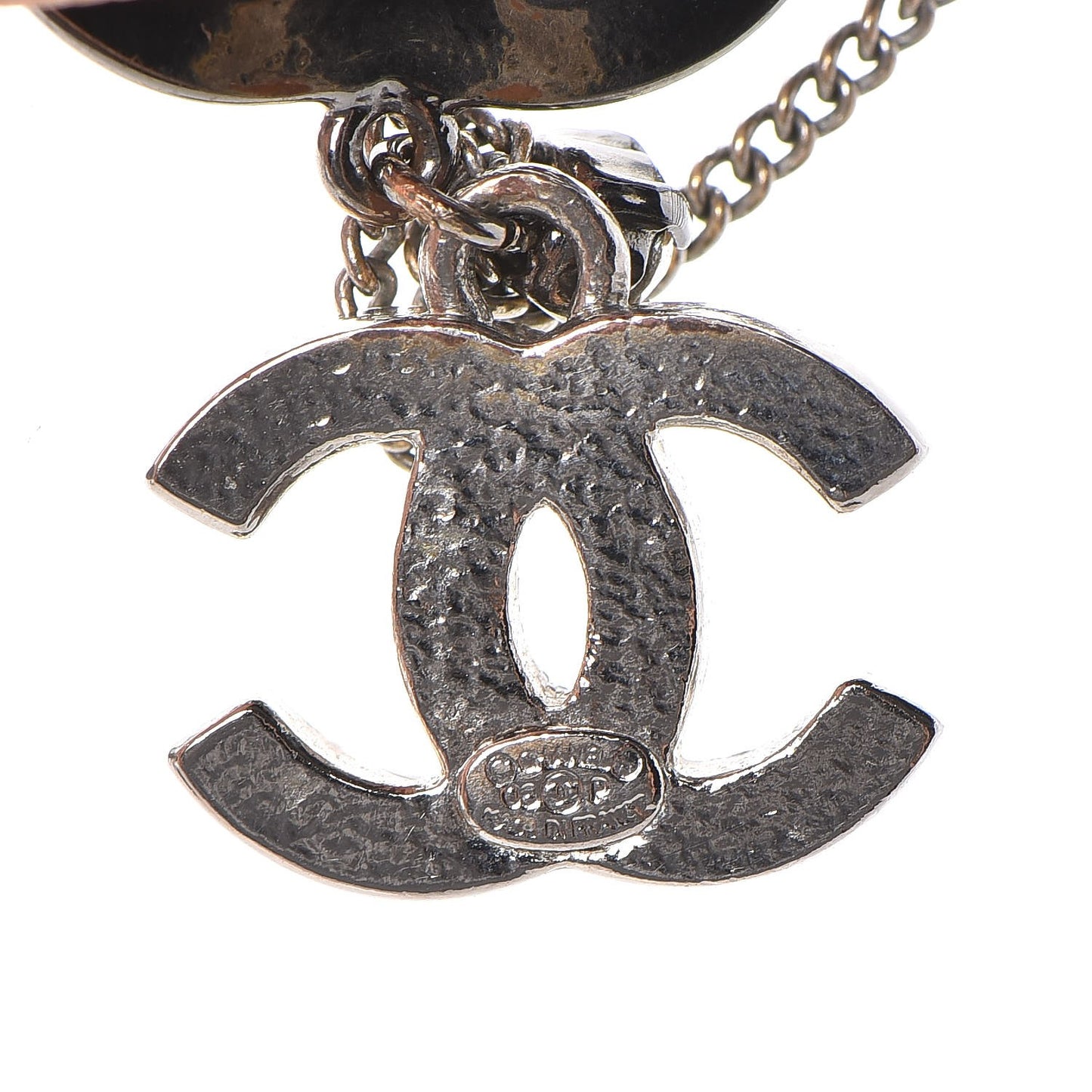 Crystal CC Necklace Silver