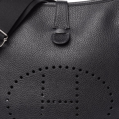 Hermes Taurillon Clemence Evelyne III GM Black 8 of 10