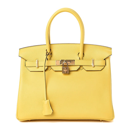 Hermes Taurillon Novillo Birkin 30 Jaune De Naples 1 of 36