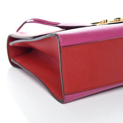 Gucci Moon Calfskin Bi-Color Medium Padlock Shoulder Bag New Rosette Hibiscus Red 11 of 12