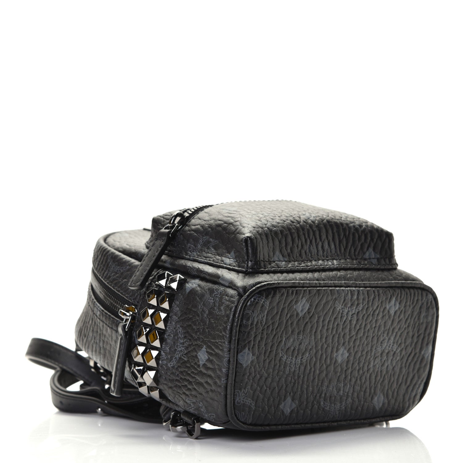 MCM Visetos Side Stud X-Mini Stark Bebe Boo Backpack Black 3 of 4