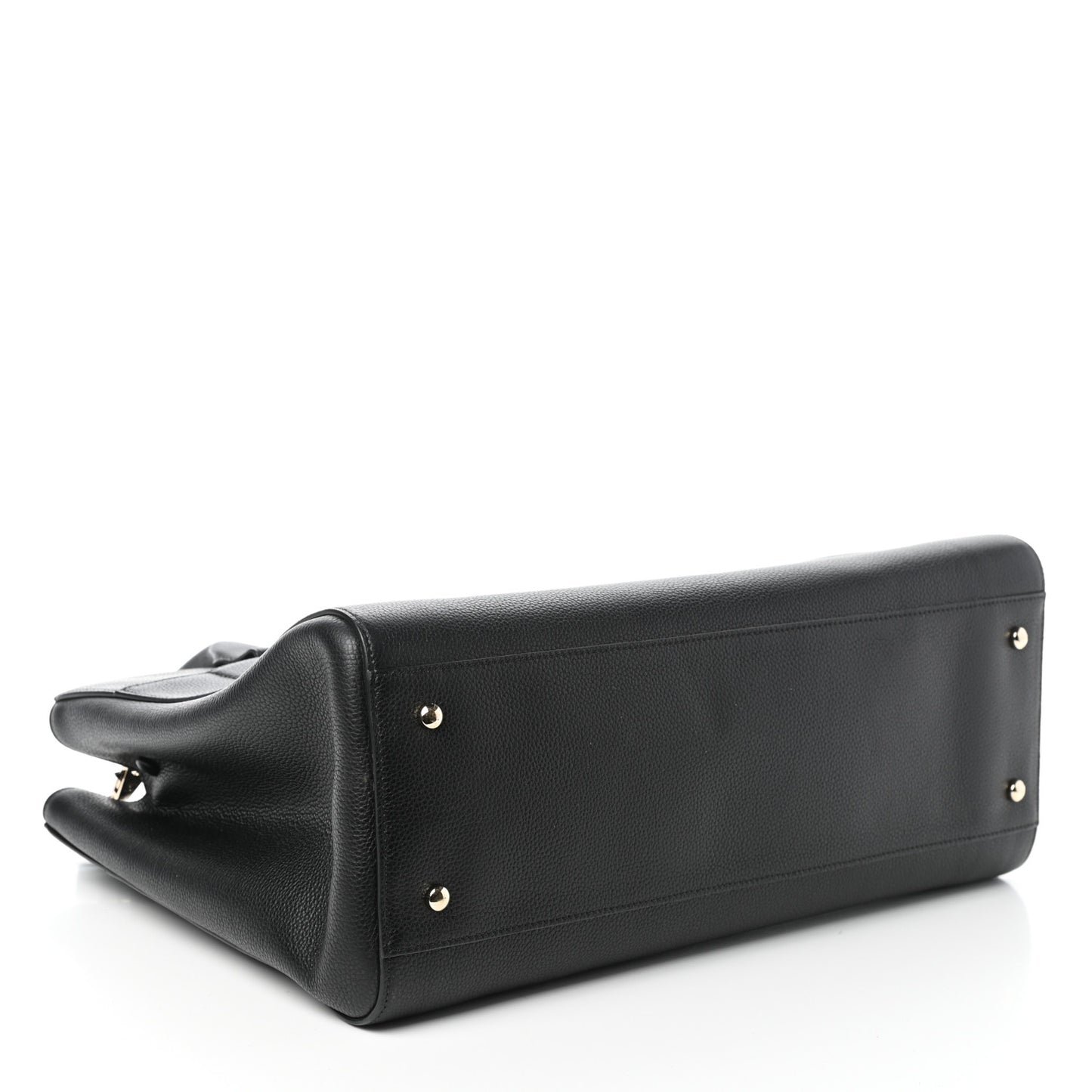 Grained Calfskin Medium Neo Executive Shopper Tote Black