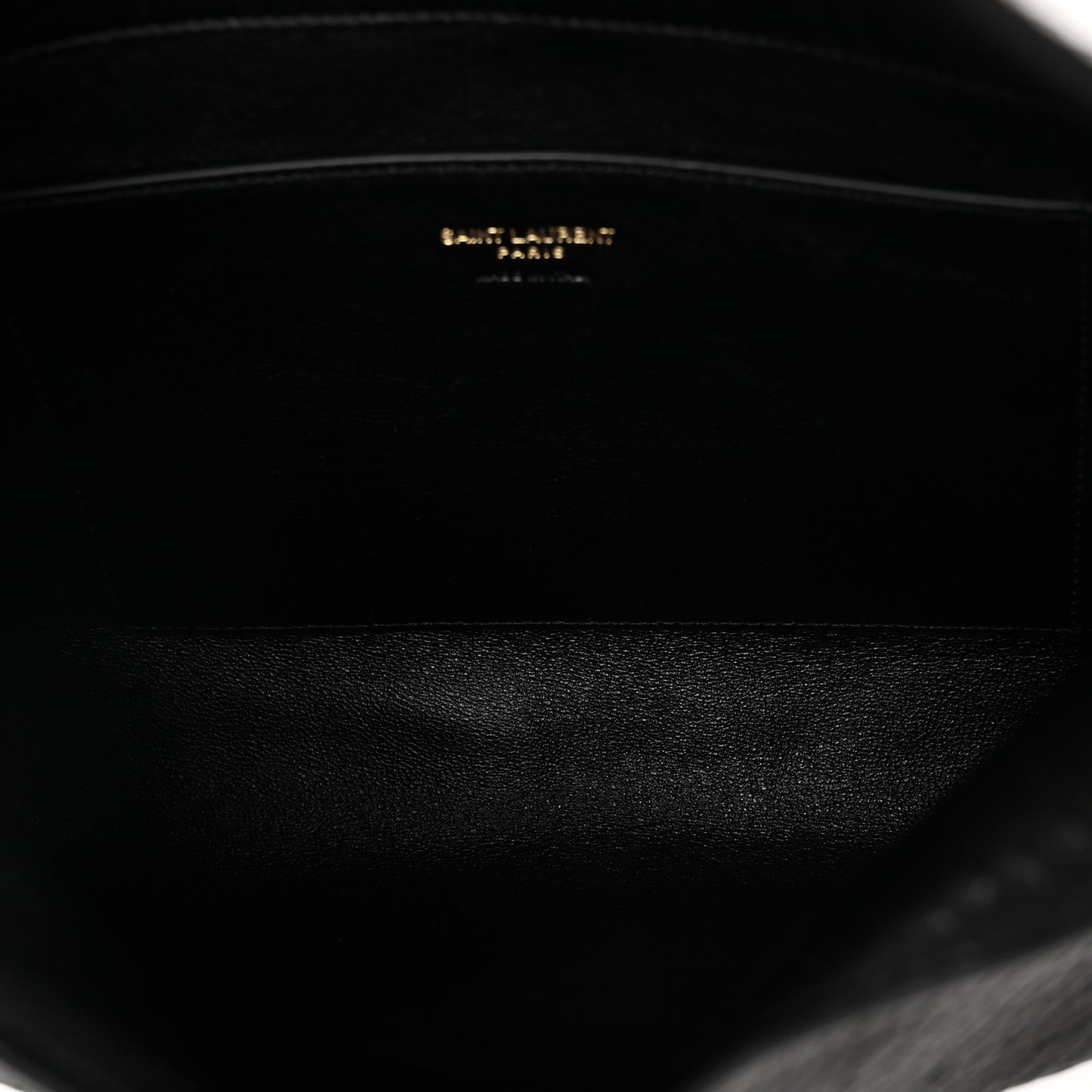 Grained Lambskin Cassandre Envelope Pouch Black