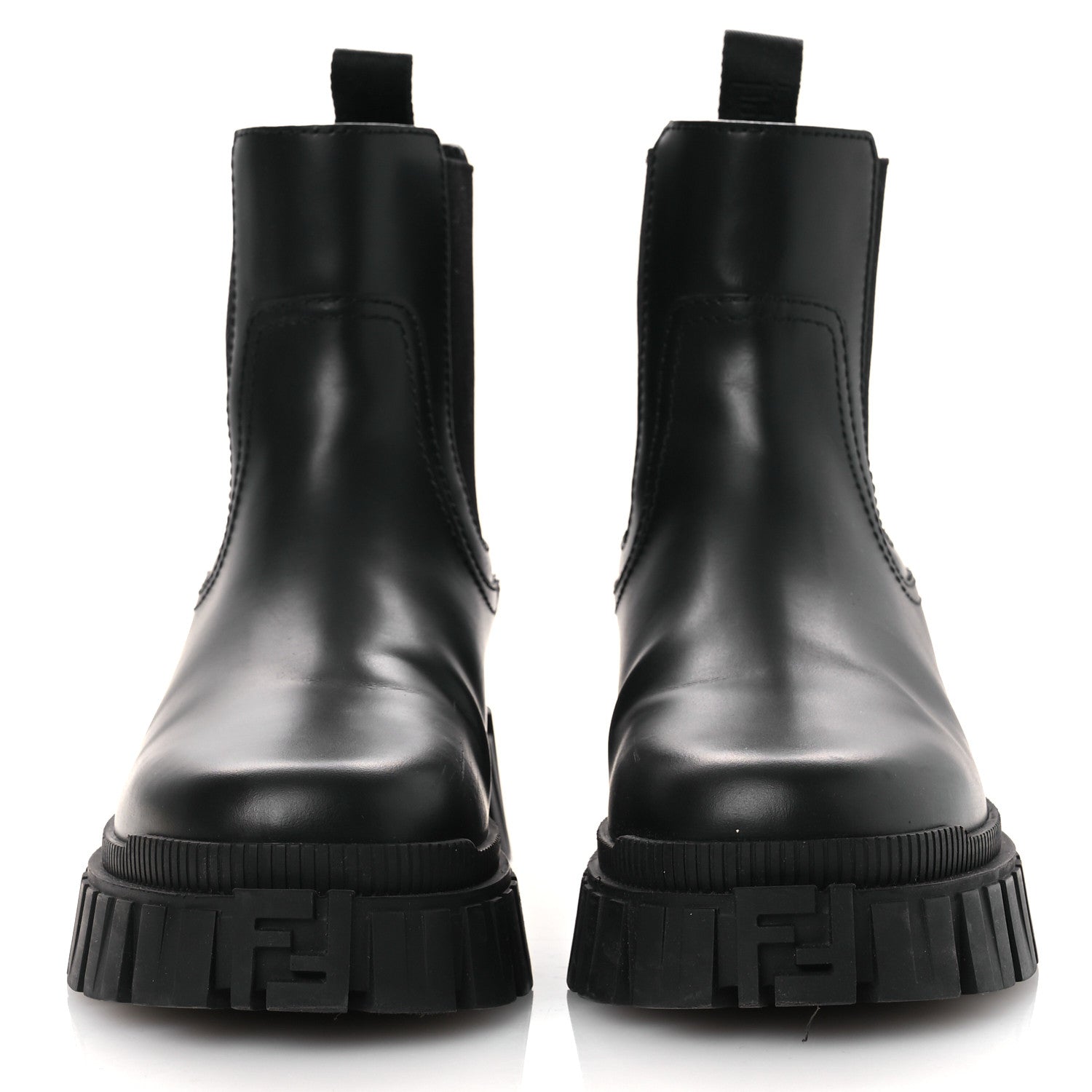 Fendi Calfskin Rubber Fendi Force Chelsea Boots 36 Black 3 of 11