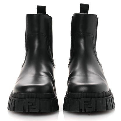 Fendi Calfskin Rubber Fendi Force Chelsea Boots 36 Black 3 of 11