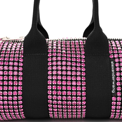 Alexander Wang Mesh Crystal Rhinestone Mini Cruiser Duffle Pink 7 of 9