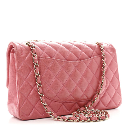 Chanel Iridescent Caviar Quilted Medium Double Flap Dark Pink 3 of 11