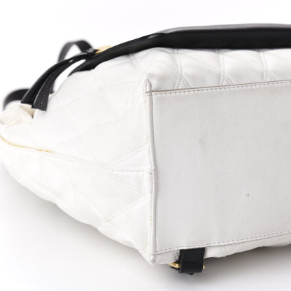 Givenchy Rubberized Canvas Quilted Duo Backpack White 5 of 11