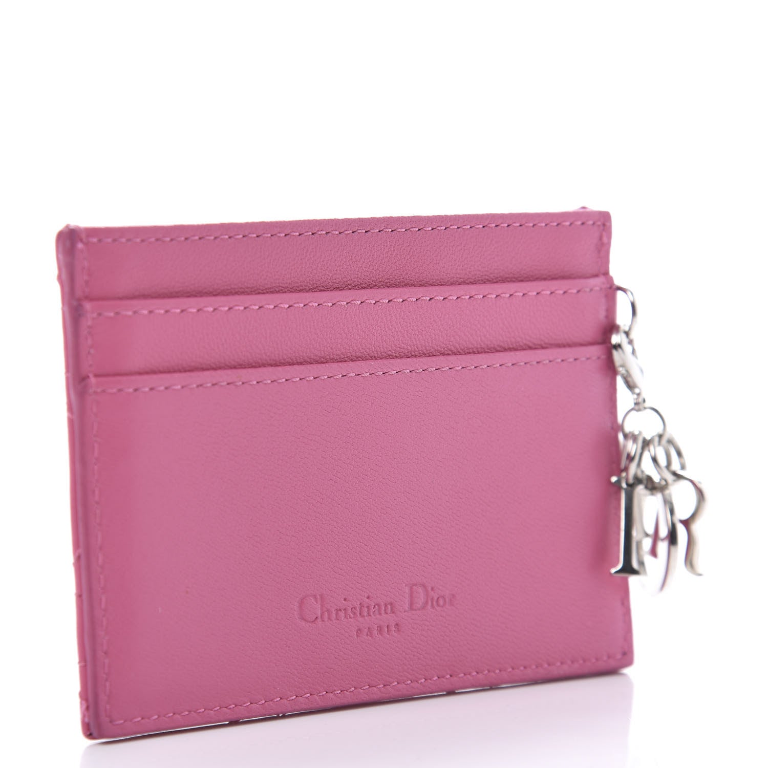 Christian Dior Lambskin Cannage Lady Dior Card Holder Pink 3 of 8