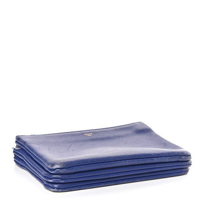 Celine Lambskin Small Trio Crossbody Bag Violet Blue 4 of 15