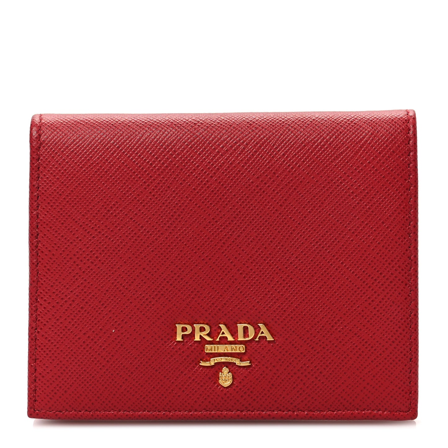 Saffiano Metal Bi-Fold Wallet Fuoco