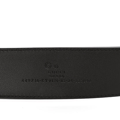 Gucci Monogram Dollar Calfskin 40mm Belt 85 34 Beige Ebony Testa di Moro 3 of 6