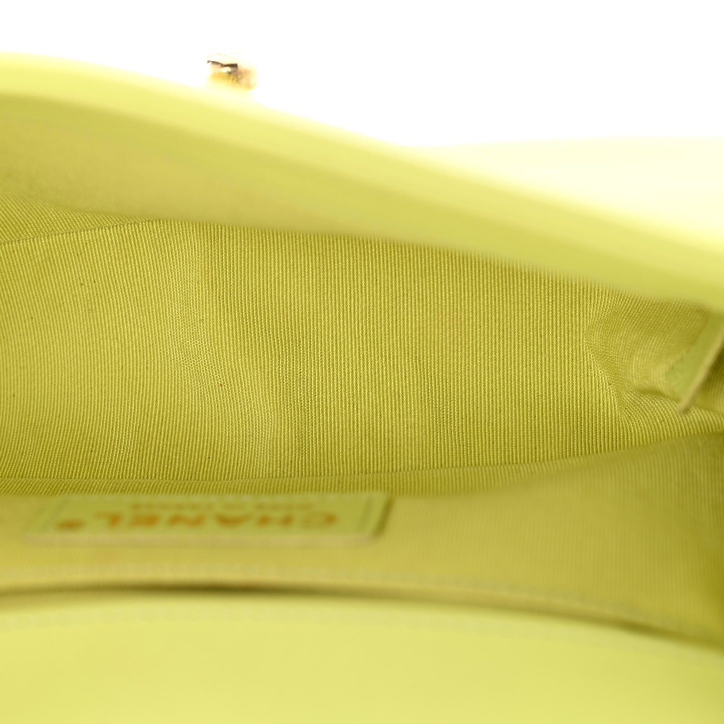 Calfskin Chevron Quilted Small Boy Flap Light Green