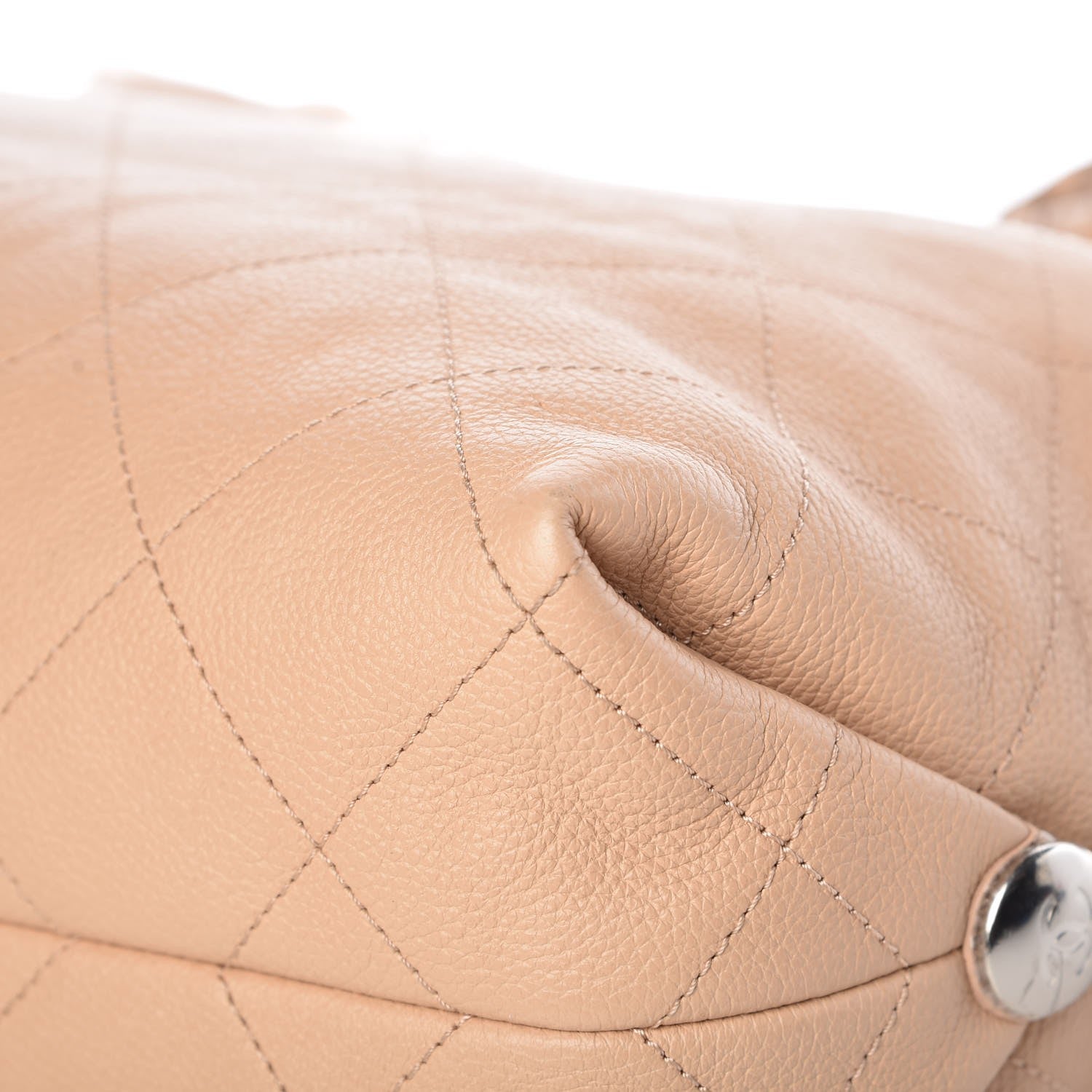 Chanel Grained Calfskin Stitched Medium Braided With Style Hobo Beige 12 of 12
