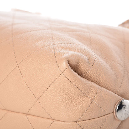 Chanel Grained Calfskin Stitched Medium Braided With Style Hobo Beige 12 of 12
