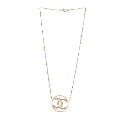 Chanel Baguette Crystal High Society CC Pendant Necklace Gold 3 of 5